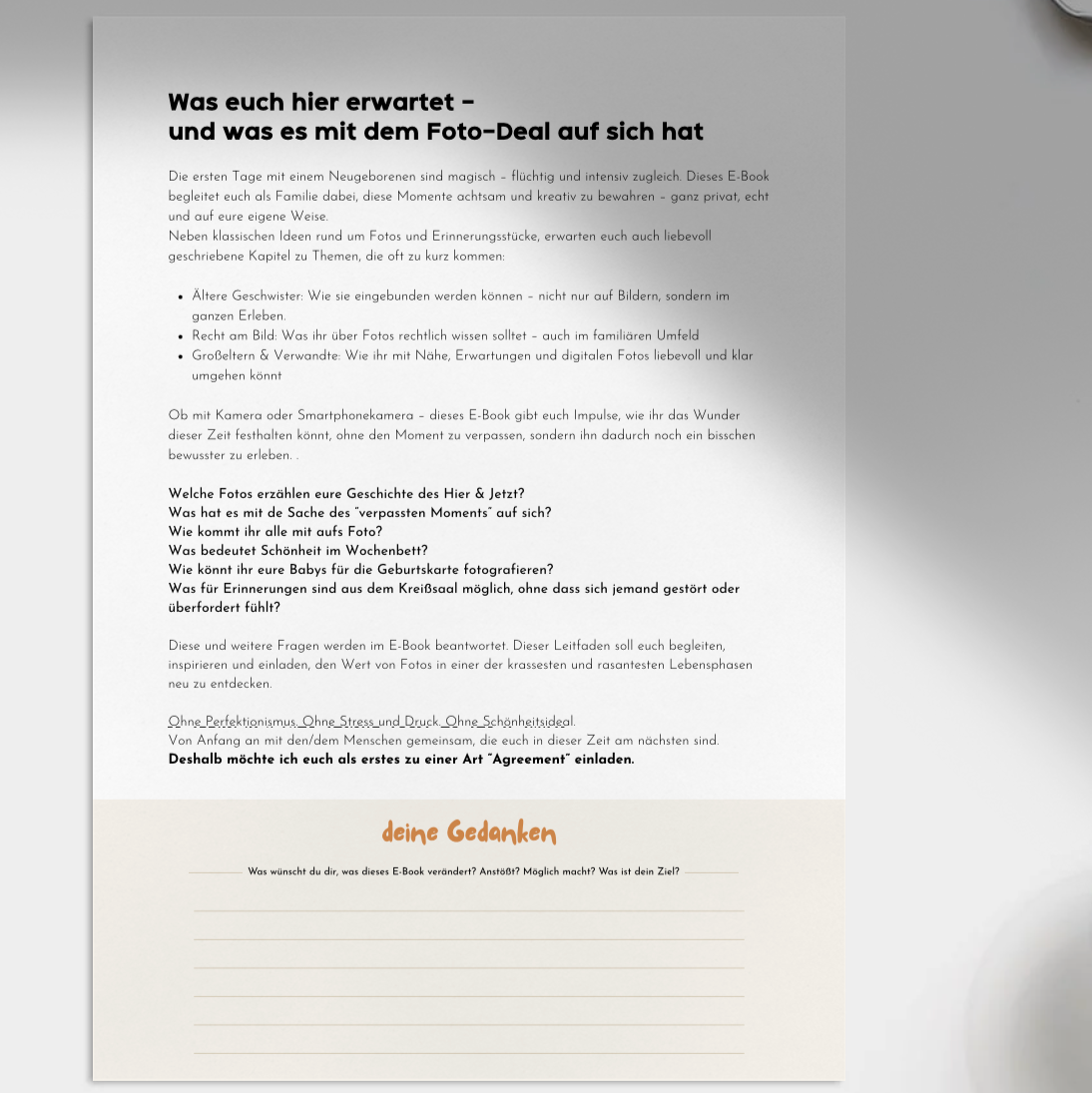 E-Book "Die Magie der ersten Momente - Fotos rund um Geburt & Wochenbett"