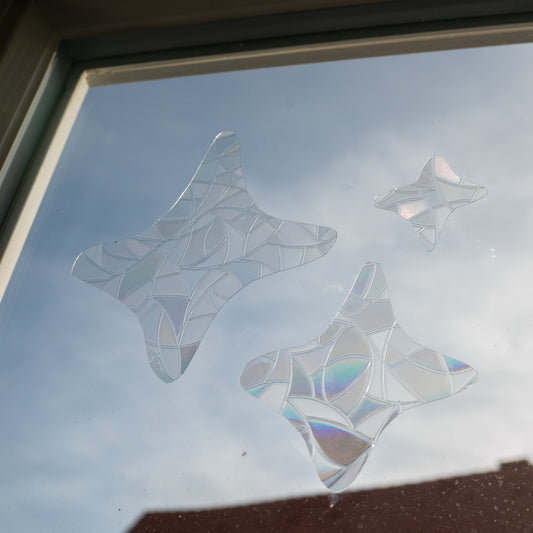 Alltagsgold Sparkle als Rainbow Suncatcher Fensterfolie I 3er Set